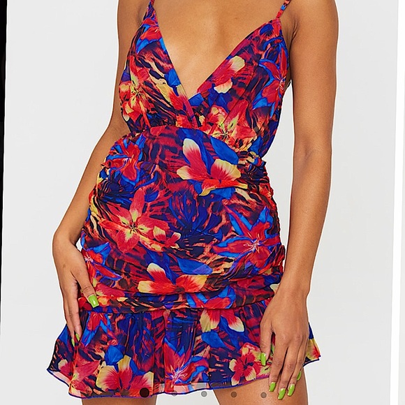 PrettyLittleThing Dresses & Skirts - 🦋PLT🦋 Floral/Leopard Print Dress.